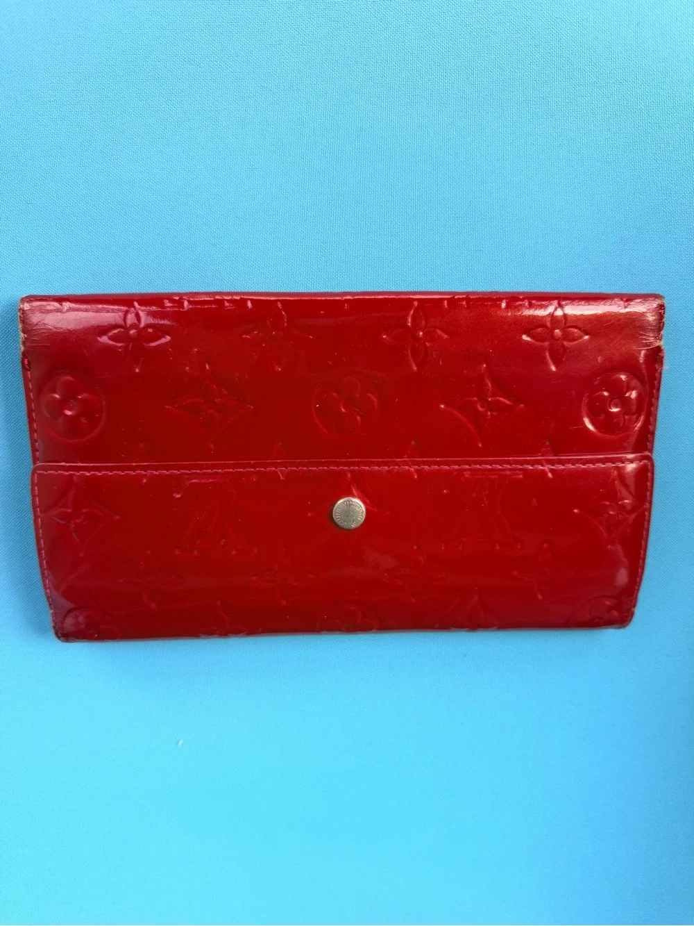 Louis Vuitton Red Vernis Wallet AUTHENTIC